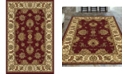 KM Home CLOSEOUT! 1330/1232/BURGUNDY Navelli Red 7'9" x 9'6" Area Rug